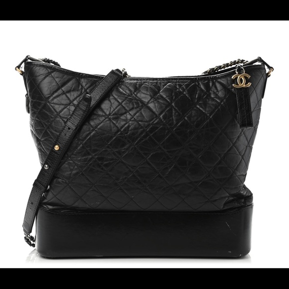 ❌Chanel Aged Calfskin Quilted Maxi Gabrielle Hobo Black - Picture 3 of 8